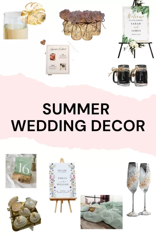Images of 10 wedding decor ideas for the summer season.
