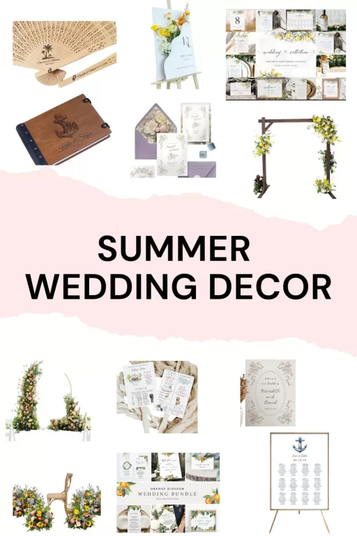 Images of 12 wedding decor ideas for the summer season.