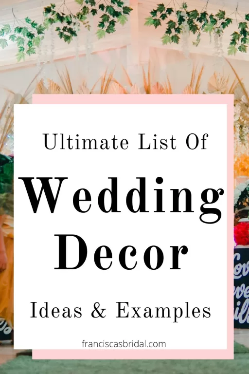 A wedding aisle with the text best wedding decor ideas.