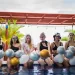A pool bachelorette party.
