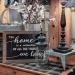 A table decorated with rustic home decor.