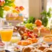 A easter brunch table.
