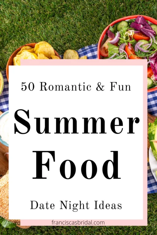 A picnic with the text summer food date ideas.